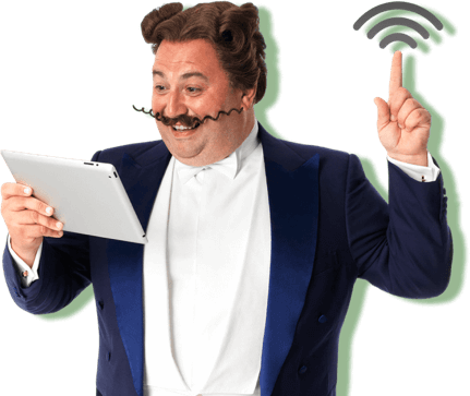 GoCompare Man holding a tablet