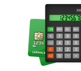 Credit cards and calculator
