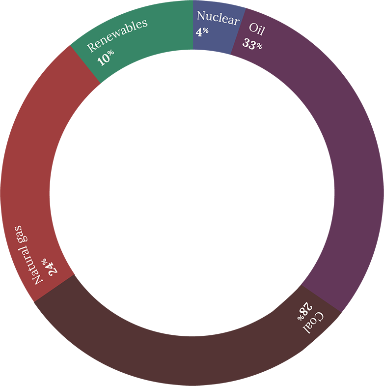 2016 energy consumption by source donut chart